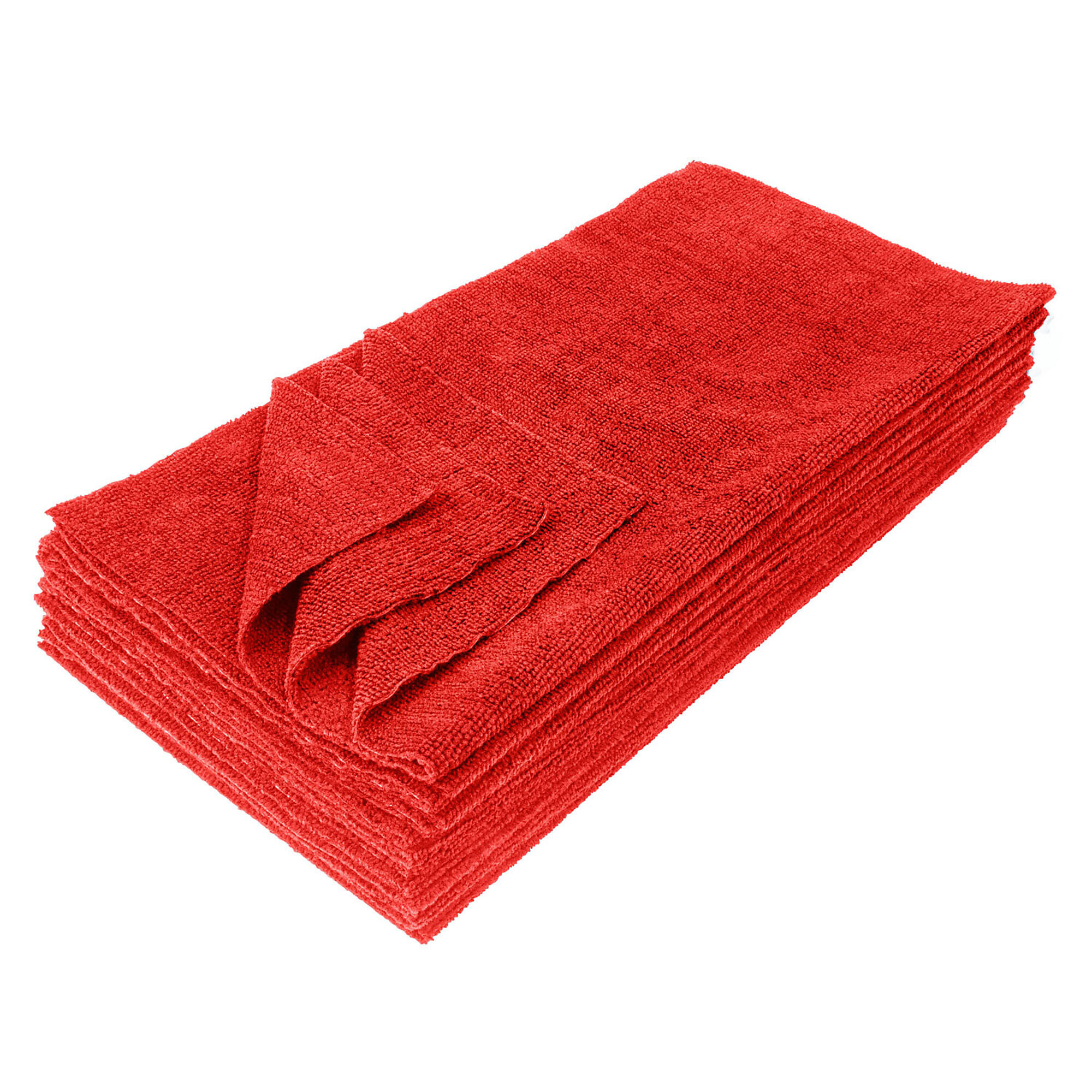 Detailer's Preference Edgeless Microfiber Towels — 16in. x 16in., Red, 12-Pack, Model# MT-UT16-SRED12